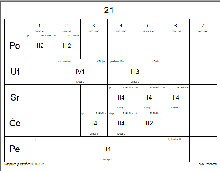 A white calendar with black numbers and numbers

Description automatically generated